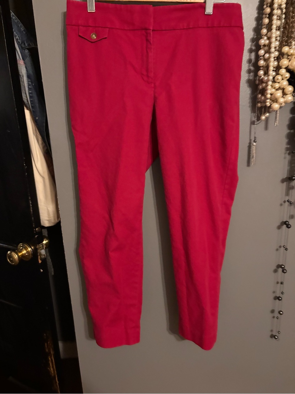 LOFT Julie Pink Cropped Tailored Pants